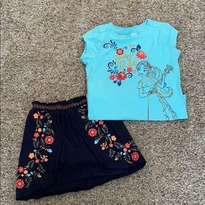 Girls Disney Skirt/Shirt Outfit